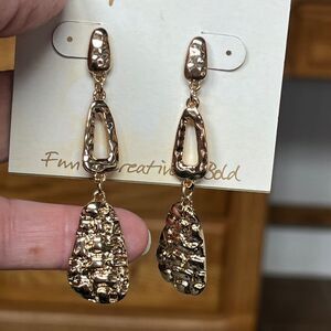 Erica Lyons Gold Drop Earrings